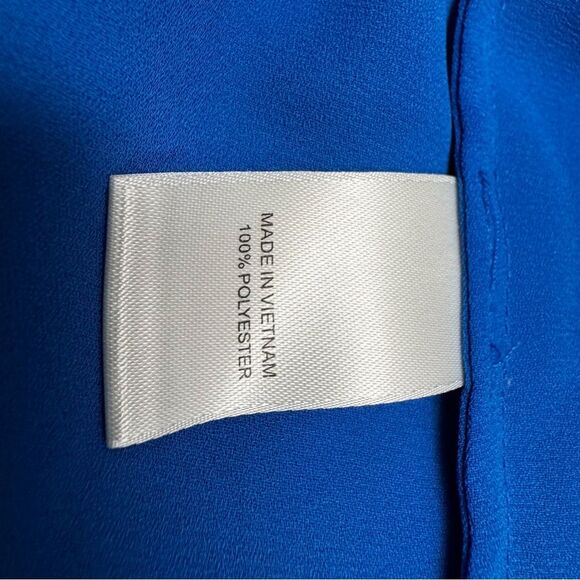 Cece Royal Blue Split Neck Line Shirt Size Small - Picture 5 of 9